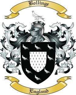 Bollinge Family Crest from England