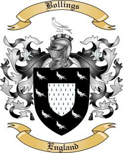 Bollings Family Crest from England