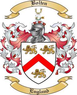 Bolten Family Crest from England