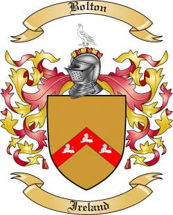 Bolton Family Crest from Ireland