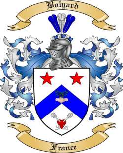 Bolyard Family Crest from France