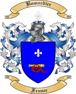 Bomardier Family Crest from France