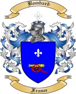 Bombard Family Crest from France