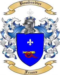 Bombardier Family Crest from France