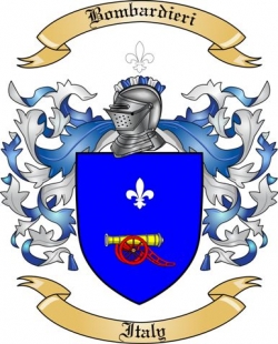 Bombardieri Family Crest from Italy