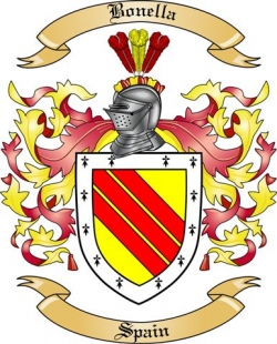Bonella Family Crest from Spain