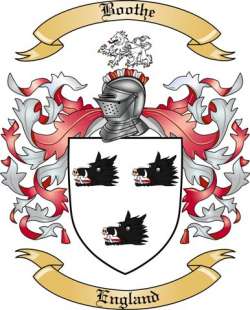Boothe Family Crest from England