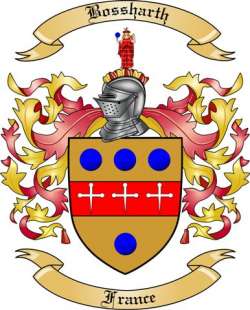 Bossharth Family Crest from France