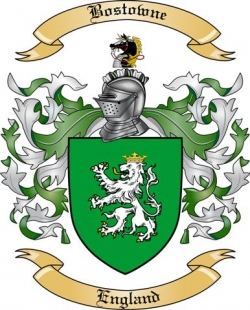 Bostowne Family Crest from England