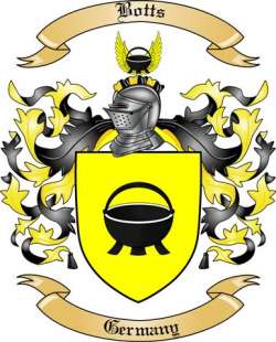 Botts Family Crest from Germany