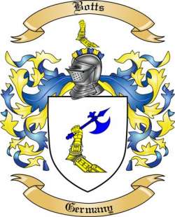 Botts Family Crest from Germany2