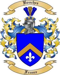 Bouchez Family Crest from France
