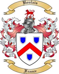 Boulais Family Crest from France