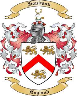 Boultoun Family Crest from England