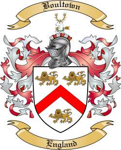 Boultown Family Crest from England