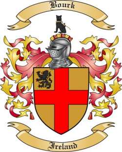 Bourk Family Crest from Ireland