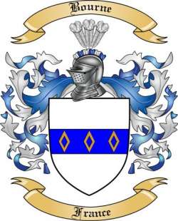Bourne Family Crest from France