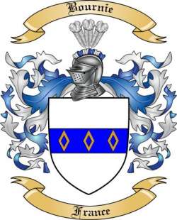 Bournie Family Crest from France