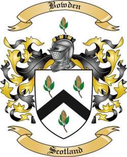 Bowden Family Crest from Scotland