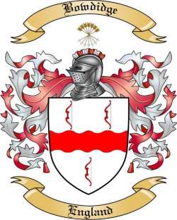 Bowdidge Family Crest from England
