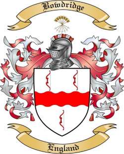 Bowdridge Family Crest from England