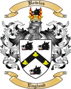 Bowles Family Crest from England