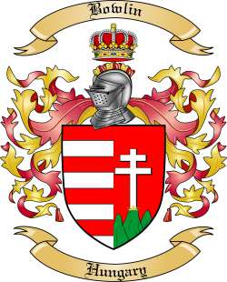 Bowlin Family Crest from Hungary