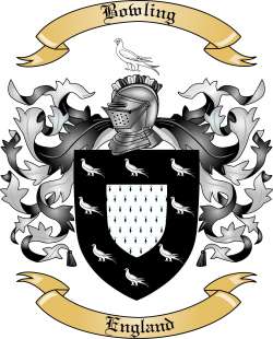 Bowling Family Crest from England