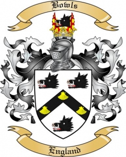 Bowls Family Crest from England