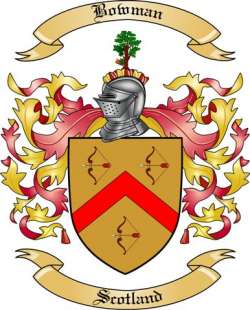 Bowman Family Crest from Scotland