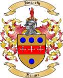Bozarth Family Crest from France