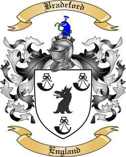 Bradeford Family Crest from England
