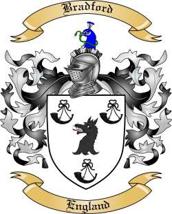 Bradford Family Crest from England