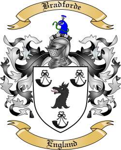 Bradforde Family Crest from England