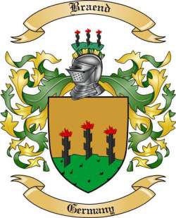 Braend Family Crest from Germany