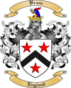 Branc Family Crest from England