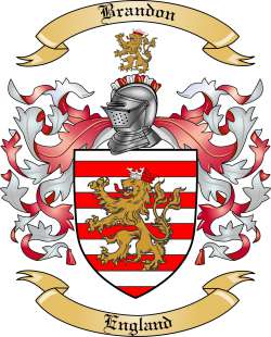 Brandon Family Crest from England