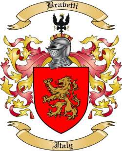 Bravetti Family Crest from Italy