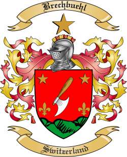 Brechbuehl Family Crest from Switzerland