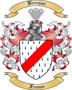Brecque Family Crest from France