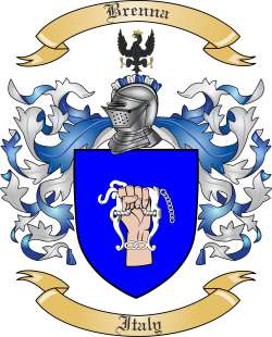 Brenna Family Crest from Italy