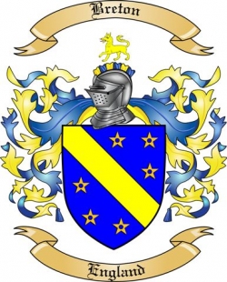 Breton Family Crest from England