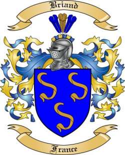 Briand Family Crest from France