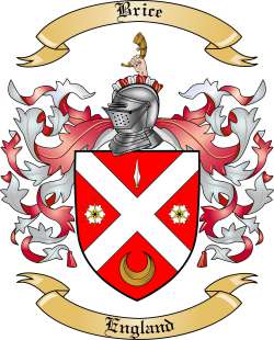 Brice Family Crest from England