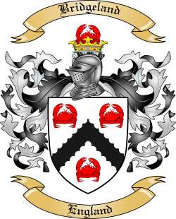 Bridgeland Family Crest from England