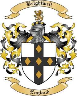 Brightwell Family Crest from England
