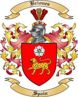 Briones Family Crest from Spain