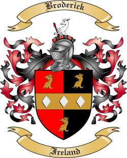Broderick Family Crest from Ireland