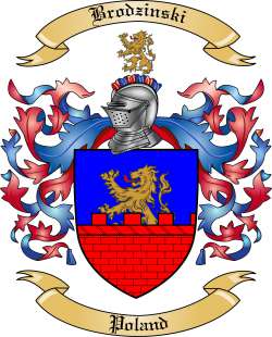 Brodzinski Family Crest from Poland