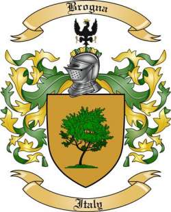 Brogna Family Crest from Italy